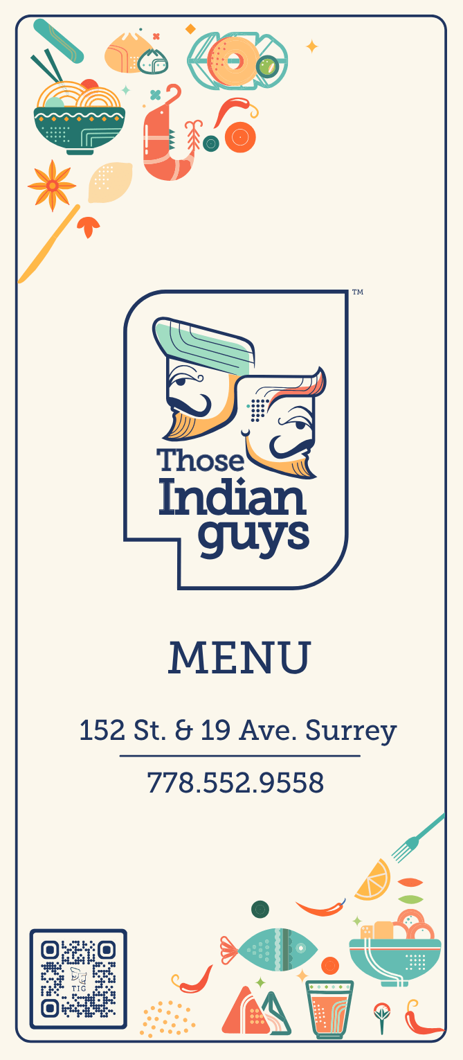 Those Indian Guys - Menu